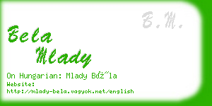 bela mlady business card
